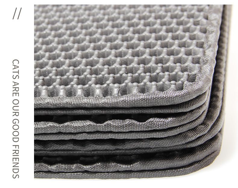 Estera para residuos de Gato, estera para residuos de gato con agujero con fugas, nido de abeja, mascota del hogar, estera para caseta para perros, estera antideslizante impermeable para pies de gato_voghion.com