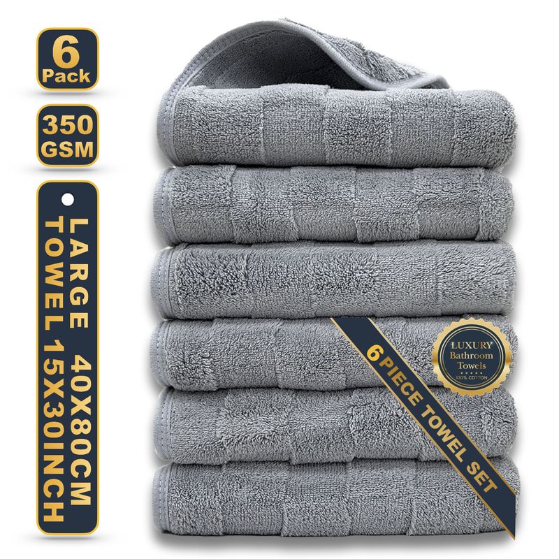 6 Parçalı 40x80 cm Mercan Polar Havlu Seti - Ultra Yumuşak ve Süper Emici, Ev ve Seyahat İçin Banyo ve El Havluları Dahil_voghion.com