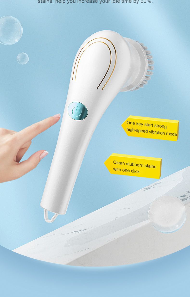 5-in-1 Electric Scrubber - Bathroom/Kitchen Cleaner, Multifunction Dryer, EU Home Deep Cleaning_voghion.com