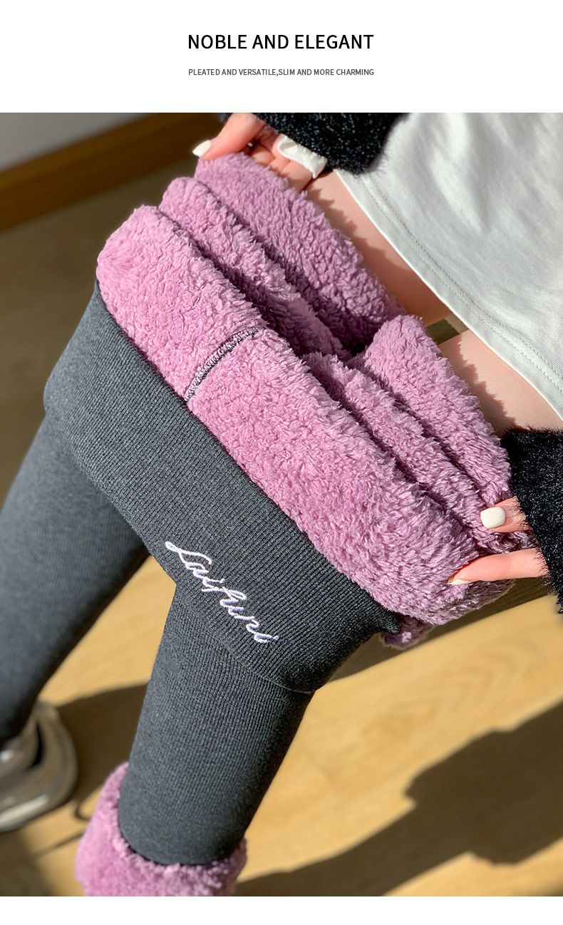 Leggings polaire doublés sherpa pour femme – Pantalon d'hiver ultra-chaud et doux comme un nuage (3 tailles, 6 couleurs) Collants thermiques taille haute_voghion.com