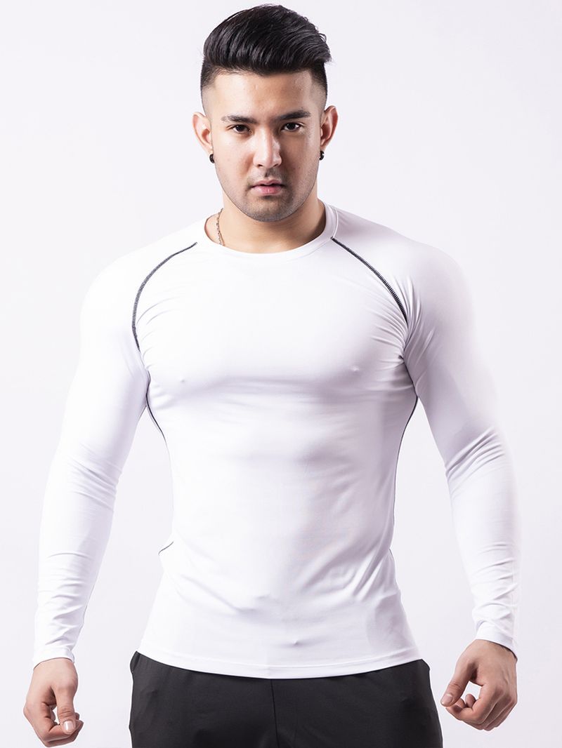 Multi Functional Fitness Suit Men's Four Season High Elasticity Breathable Quick Drying Long Sleeved Sportswear_voghion.com