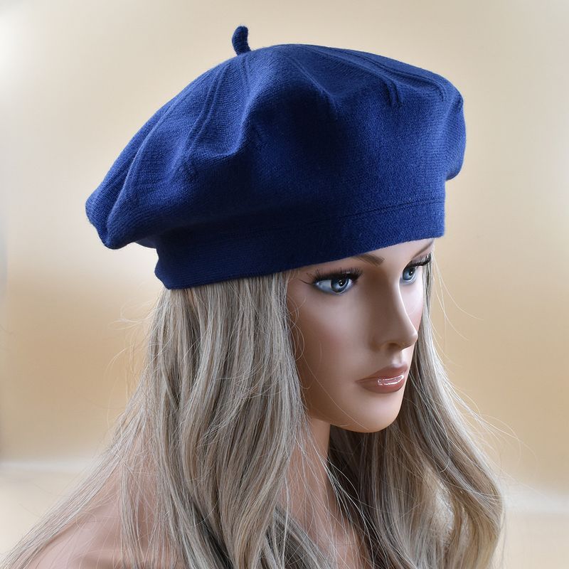 Unisex Hat knitted striped painter hat Beret Lady little Freshbud hat_voghion.com