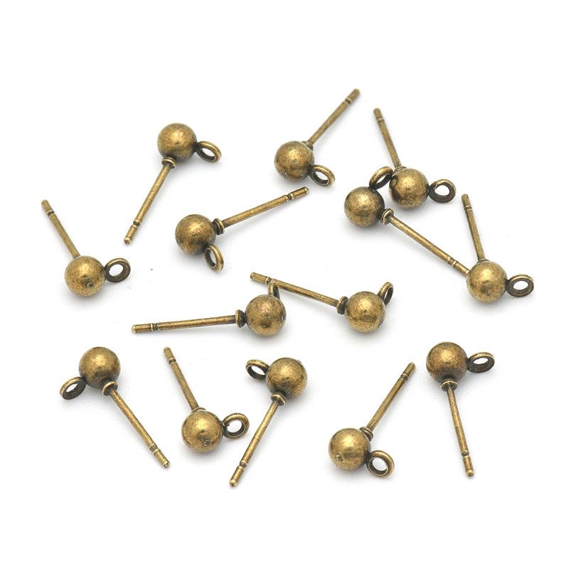 Orecchini Jin Kang Nai Xin, perline, 3/4/5 mm, anello 1,5 mm, 50 pezzi_voghion.com