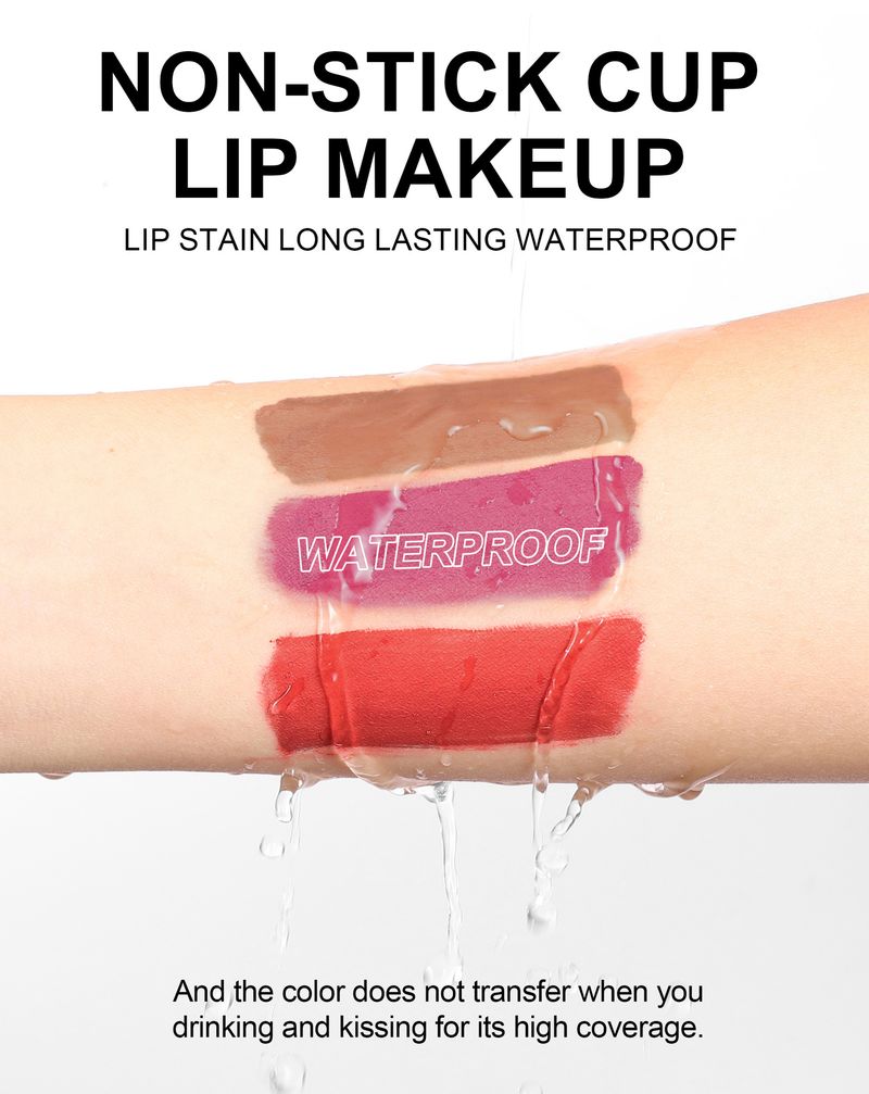 HANDAIYAN 6-Farben-Set mit mattem Lipgloss, langanhaltend und wasserfest, Antihaft-Becher, hochpigmentierter flüssiger Lippenstift für alle Gelegenheiten_voghion.com