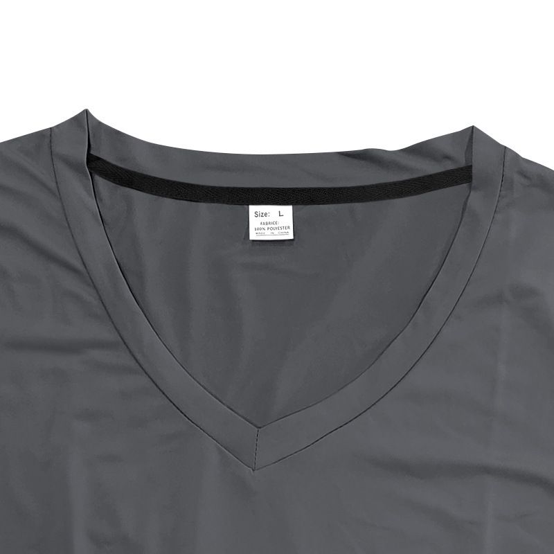 Herrenbekleidung T-Shirt Einfarbig V-Ausschnitt Kurzarm Sommer Neue Große Größe Trend Tops_voghion.com