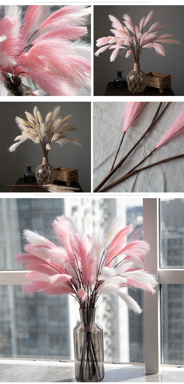 Reed Pampas INS artificial flowers fake flowers and green plants wholesale wedding cross-border decorations MW85502_voghion.com