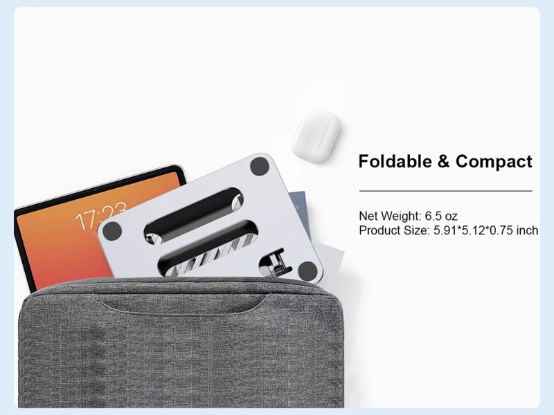 Adjustable Laptop Stand Mini Bracket Desk Folding Stand Desktop Holder Compatible For Books Laptop PC Accessories_voghion.com