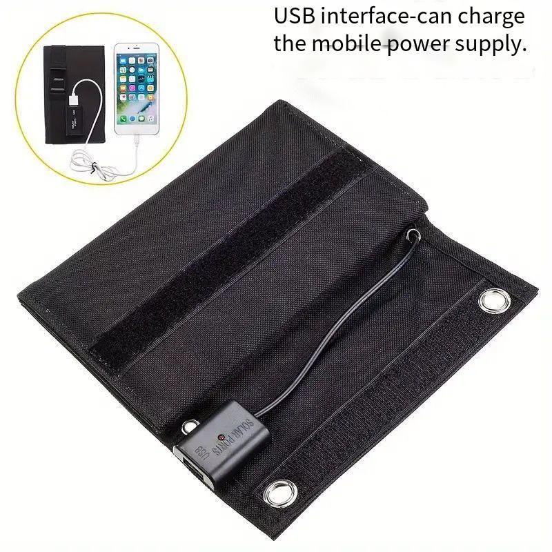 Monocrystalline Silicon Solar Panel Stable Voltage Outdoor Portable Folding Mobile Phone Power Bank Fast Charging_voghion.com