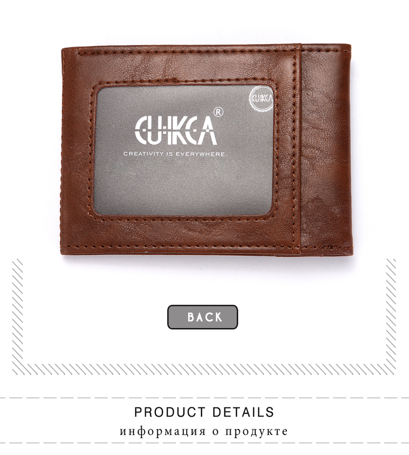 CUIKCA Moda Portafoglio RFID Donna Uomo Mini Portafoglio in pelle ultrasottile Portafoglio sottile Portamonete Porta carte di credito Porta carte di identità_voghion.com