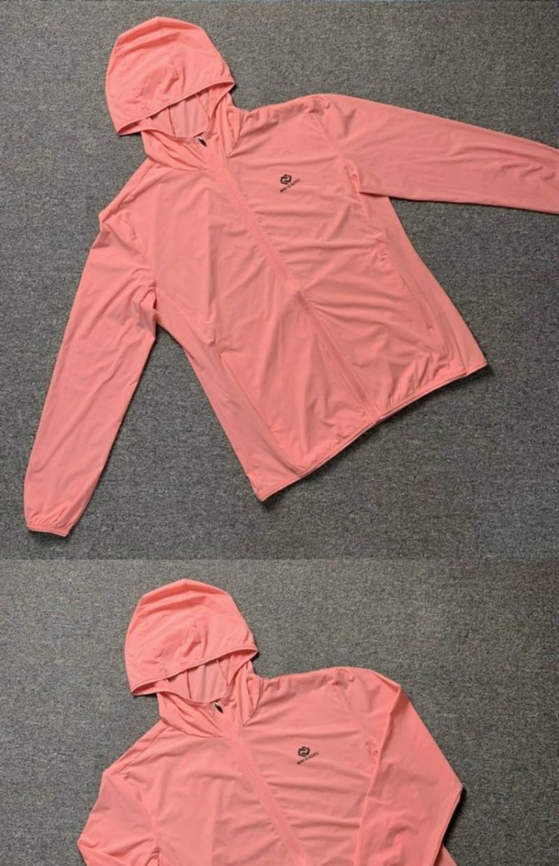 Āra sporta vasaras pilnībā elastīga spēka ādas vējjaka sieviešu saules aizsardzības apģērbam, vieglam, elpojošam un_voghion.com