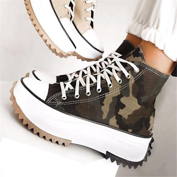 Single shoes 2023 new high-top thick-soled canvas shoes women's foreign trade large size viscose shoes casual flat-heeled canvas shoes in stock_voghion.com