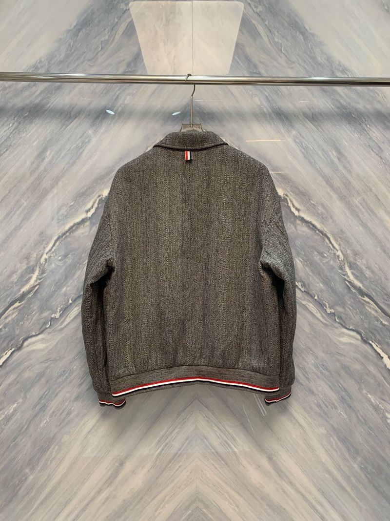 Turn-Down Collar Herringbone Wool Blend Coat Premium Appreciation In The Palace Of High-End Men's Fashion_voghion.com