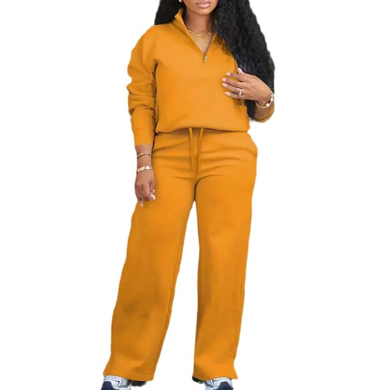 Abbigliamento da donna autunno e inverno felpa a maniche lunghe pantaloni con coulisse casual due pezzi suit_voghion.com