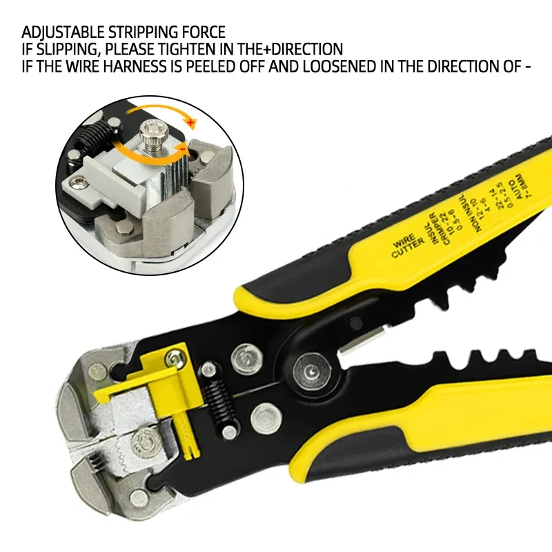 Multifunctional Wire Stripper Cable Clipper Crimping Pliers Quick Stripping Wire Pliers Electrical Tool for Stripping Wires_voghion.com