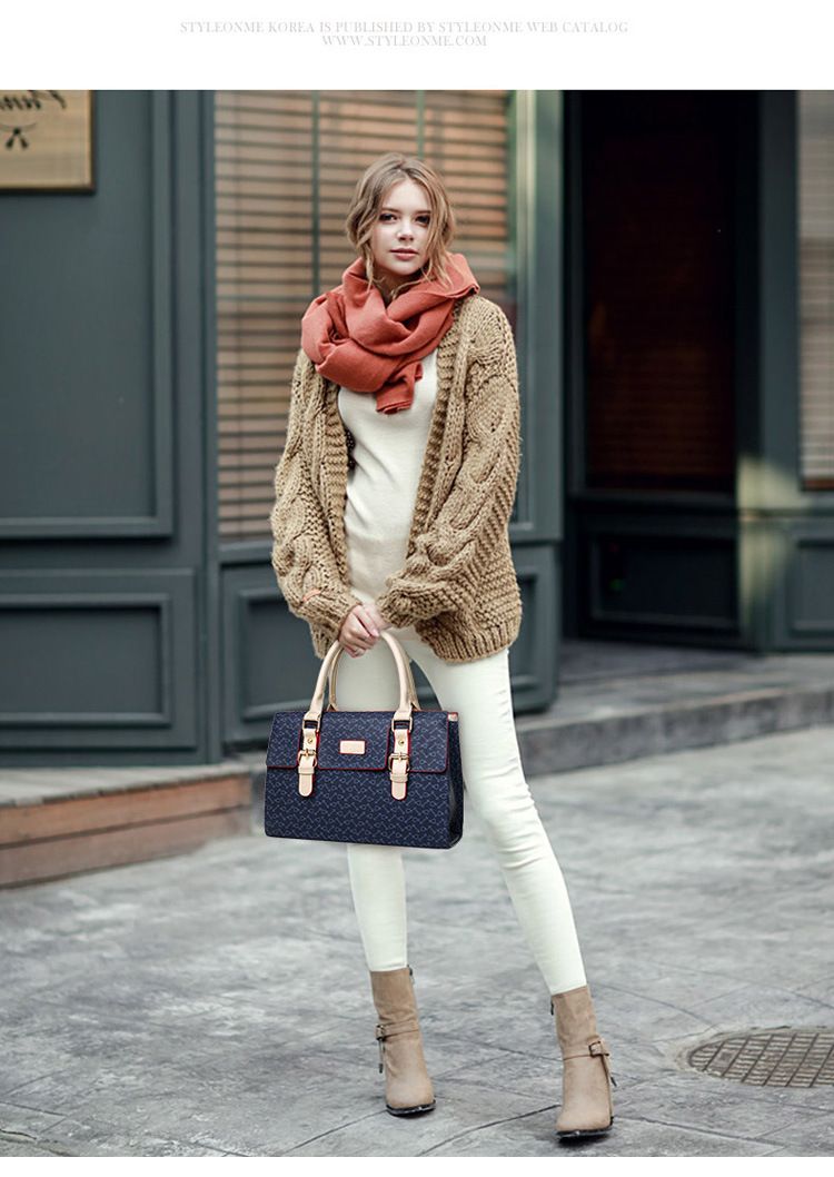 Fashion Bone Pattern Six-Piece Tote & Crossbody Bag Set For Women, Stylish & Versatile PU Handbag With Multiple Pockets_voghion.com