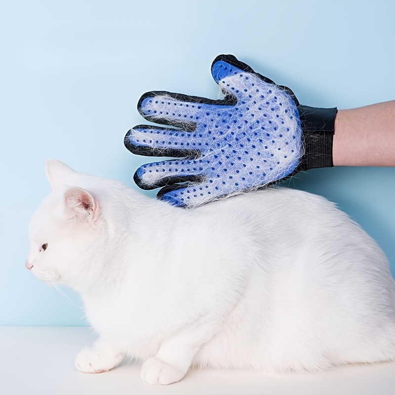 Pet Hair Removal Gloves Massager Bath Cleaning Tool For Dogs Cats_voghion.com