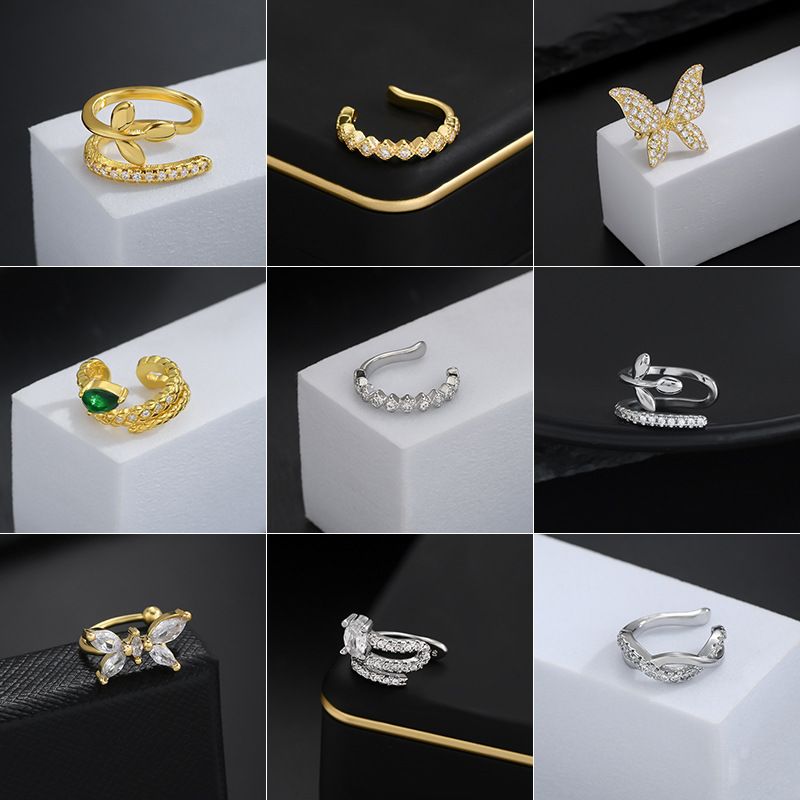 Women's Micro Inlaid Diamond Ear Clips - Non-Pierced, Hypoallergenic, Elegant Bone Clip Design Fashion Trends Hot-selling_voghion.com