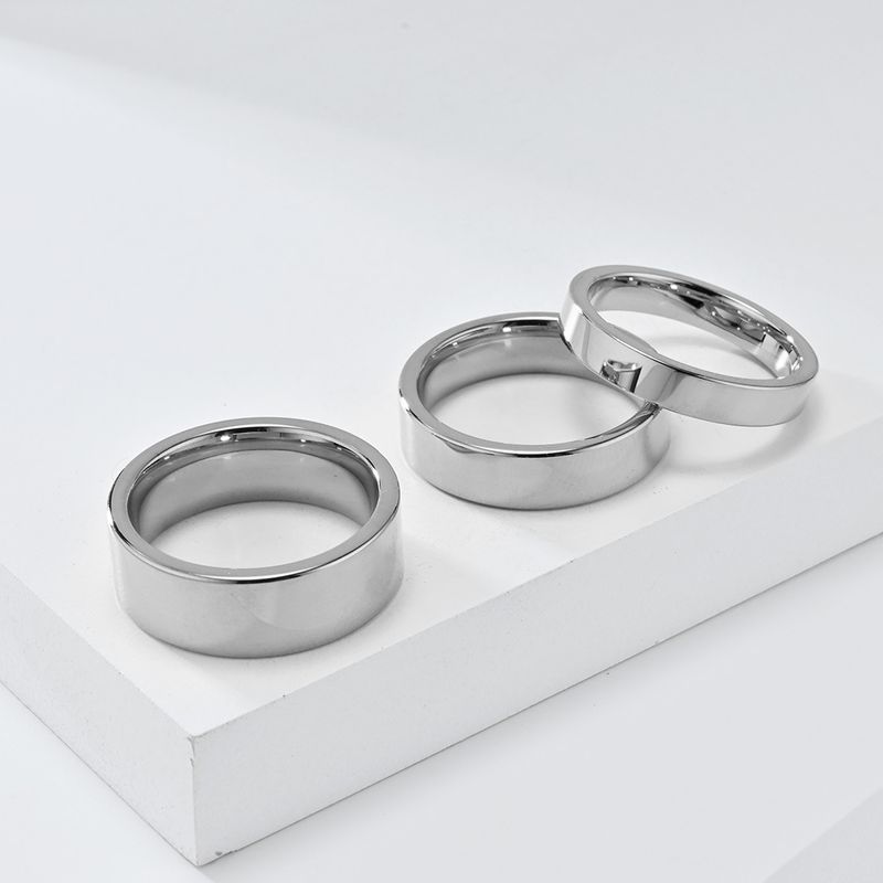 Anel de aço de tungstênio de 468 mm, elegante e simples, luz de anel, luxo, estilo frio de alta qualidade, tungstênio, ouro, casal, joias de mão, presente_voghion.com