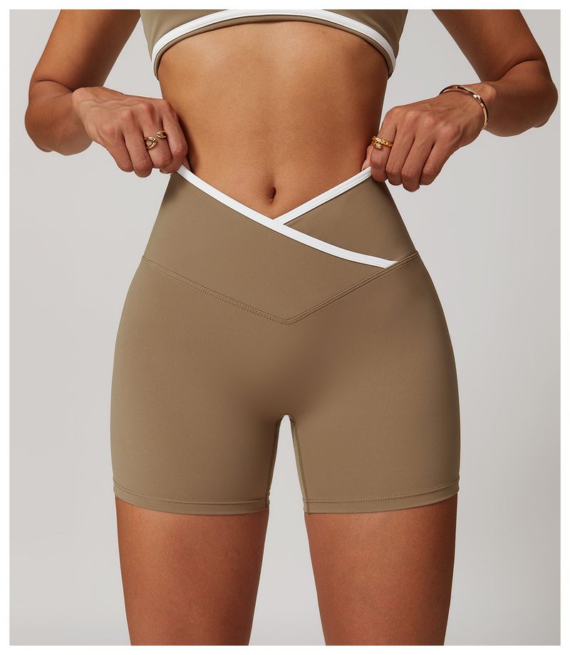 High Waist Yoga Shorts For Women - Seamless Naked Feel Squat Proof Gym Workout Shorts With Peach Lift Design_voghion.com