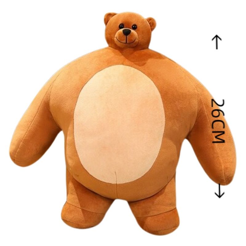 Cuscino di peluche a forma di orso bradipo con testa piccola e grande, elefante e leone, per regalo, schienale e camera da letto_voghion.com