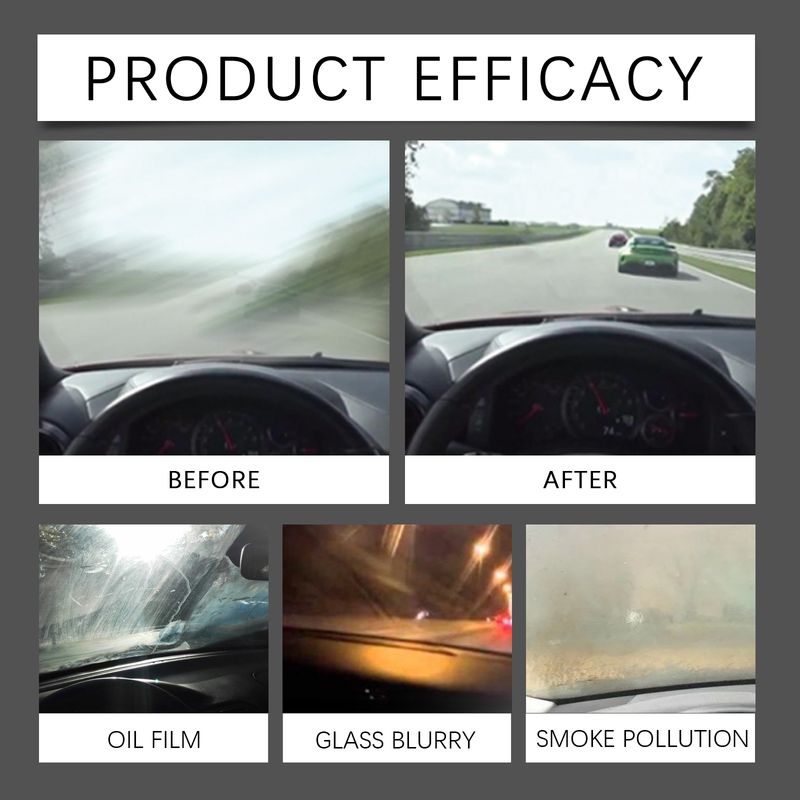 Homonth Glass Oil Film Remover, Clear Vision Without Trace Use Easy To Remove Stubborn Oil Film Cleaner_voghion.com