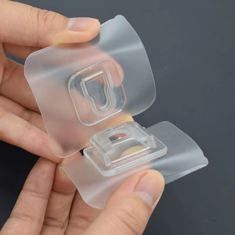 10 Paar doppelseitig klebende Wandhaken, Aufhänger, wasserdicht, transparent, mit Saugnapf, Aufbewahrungshaken für Küche und Badezimmer_voghion.com