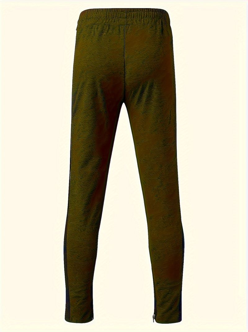 Pantaloni sportivi da uomo con cerniera e colori a contrasto_voghion.com