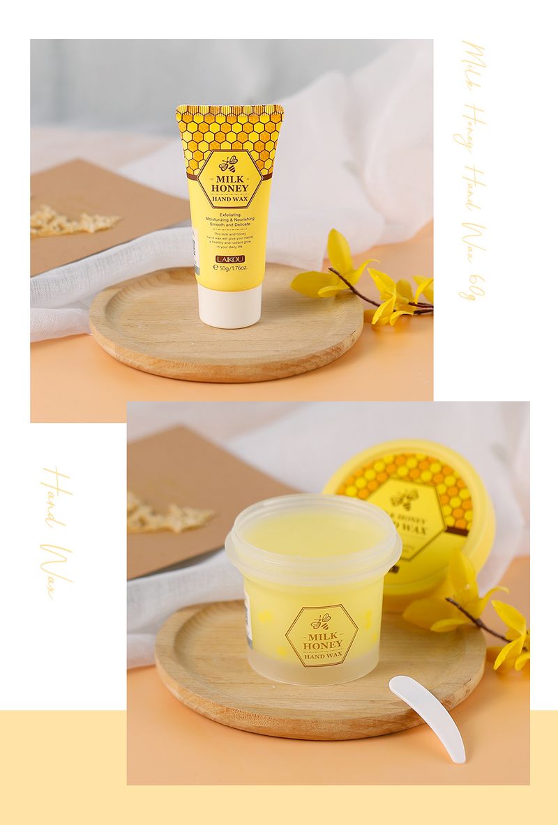 Esfoliantes e Tratamentos Corporais Cera para as Mãos com Leite e Mel 120g Máscara Hidratante para as Mãos Outono e Inverno_voghion.com