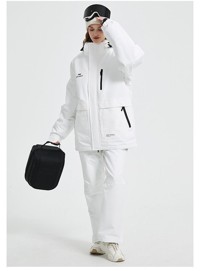 Kuangjian Wasserdichter Skianzug-Set für Damen und Herren – Winddichte Snowboardjacke und -hose | Thermo-Wintersportausrüstung für Singles_voghion.com