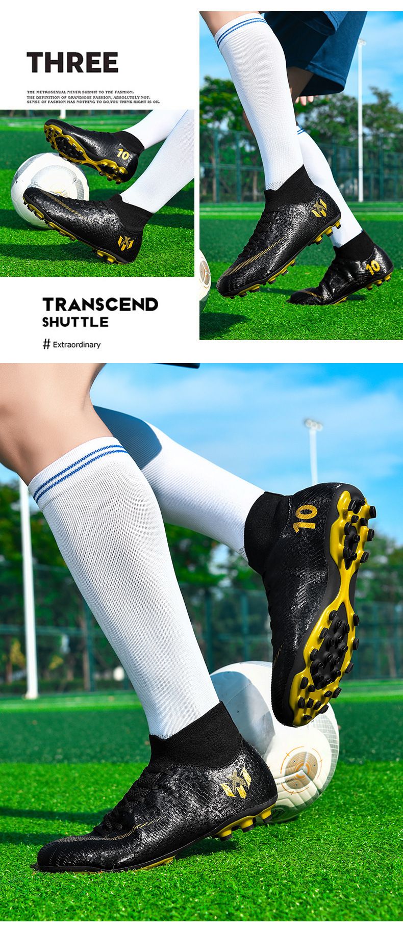 Scarpe da calcio per ragazzi e ragazze, per studenti, da gioco in erba, da allenamento, con punta lunga, FG, da ginnastica con punta schiacciata_voghion.com