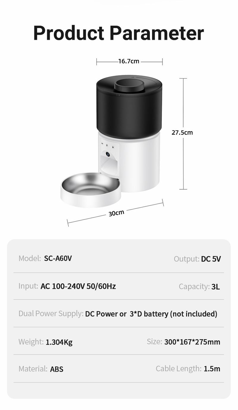 Pet Smart Feeder A90: Automatic Feeding For Cats And Dogs With Timer & Remote Control_voghion.com