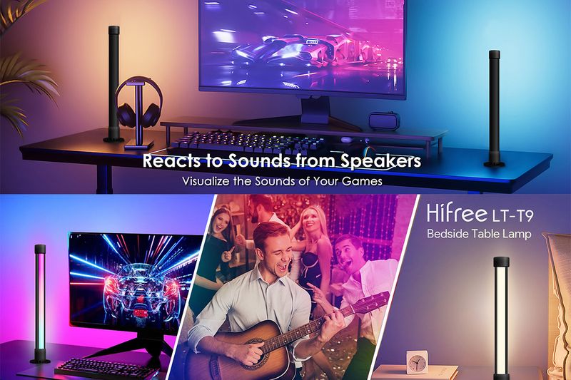 LED svjetiljka za snimanje glazbe, Bluetooth atmosferska svjetiljka, stolna svjetiljka u boji fantazije, grafiti stolna noćna svjetiljka, atmosferska svjetiljka_voghion.com