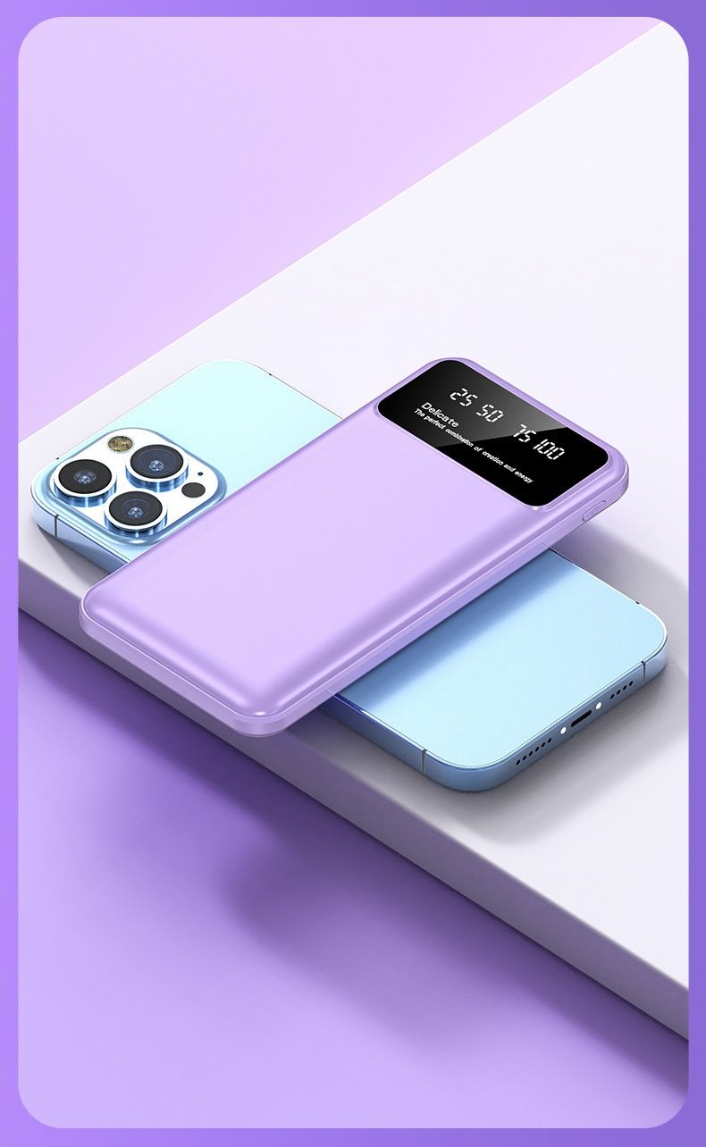 Digitex 3C Certified 20000mAh Large Capacity Fast Charging Power Bank With Built-in Cable, Portable Charger For Airplane, Custom_voghion.com