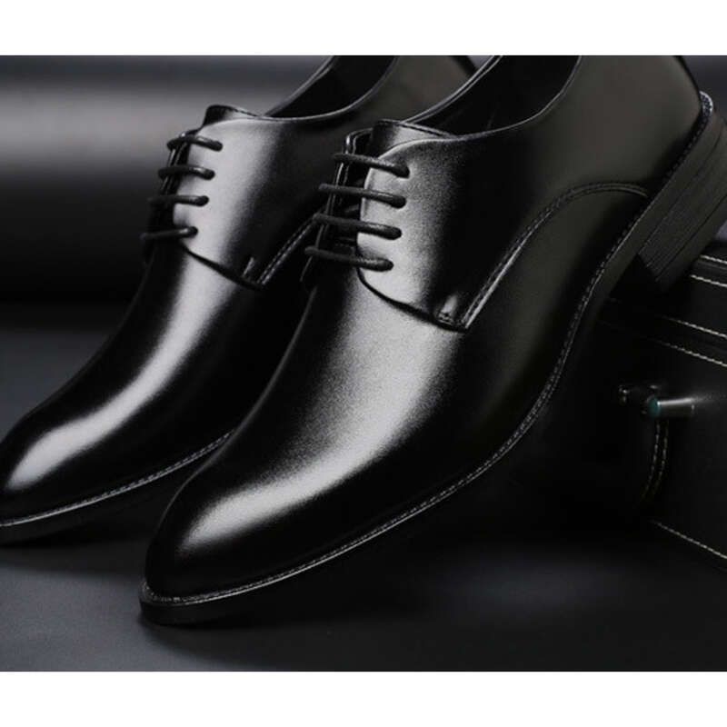 Scarpe da sposa basse, traspiranti, da uomo, in pelle, formali, con lacci, a punta, da uomo, taglia grande_voghion.com