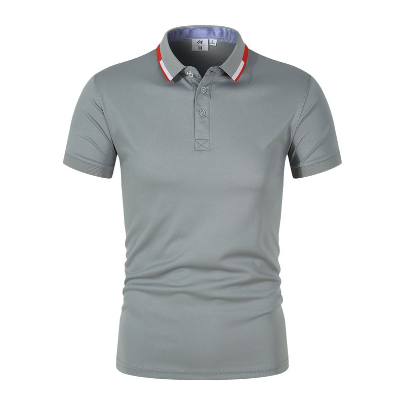 Sommer High-End-Arbeitskleidung lässig bequemes Poloshirt Revers kurzärmeliges Sport-T-Shirt_voghion.com