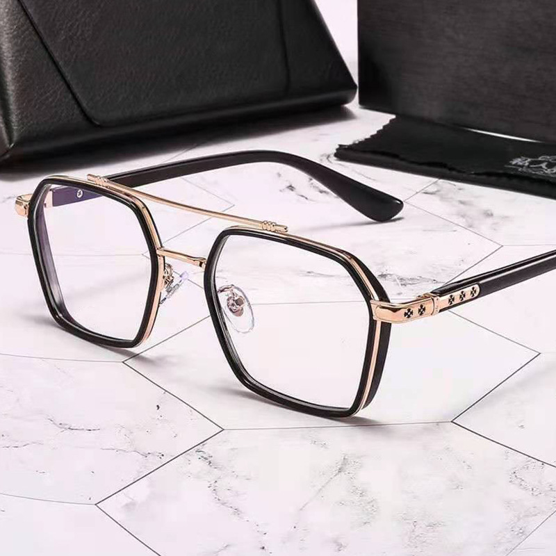 Myopia lasit miesten trendi hallitseva litteät lasit ei astetta sinistä valosäteilyä estävä opiskelijalasit suojalasit_voghion.com