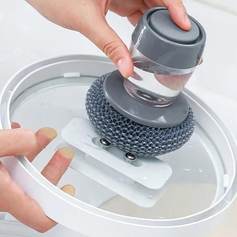Keuken Zeepdispenser Afwasgereedschap Borstel Eenvoudig te gebruiken Schrobber Was- en schoonmaakgereedschap Zeepdispenserborstel Keukenreinigingsgereedschap_voghion.com