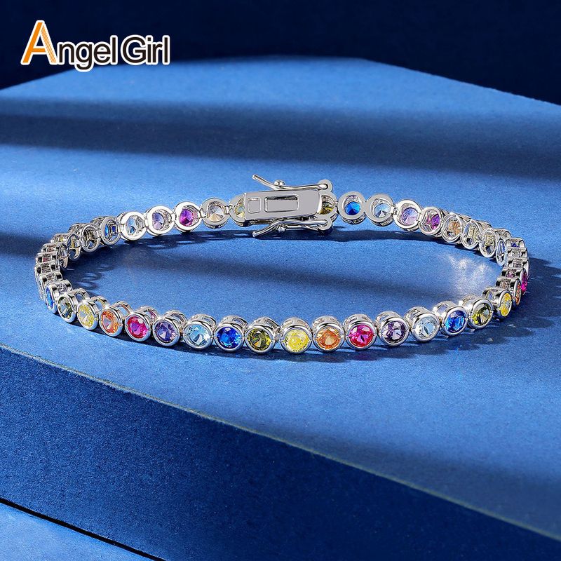 Bracciale tennis creativo e alla moda con zirconi intarsiati in rame da 3 mm_voghion.com