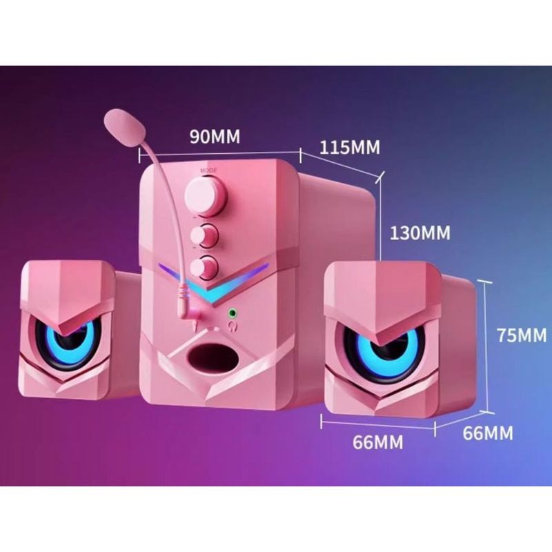 Gaming Computer Desktop Laptop With Microphone Headset For Calls Bluetooth Wired Multimedia Speaker_voghion.com
