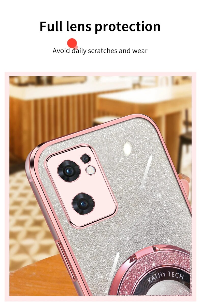 Morbido glitter bling con anello protettivo magnetico custodia posteriore per custodia per telefono Infinix Zero 30 4G 5G_voghion.com