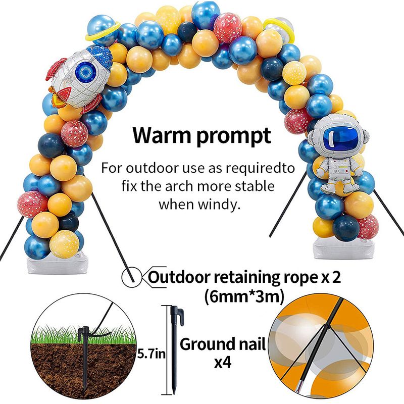 Kit arco di palloncini – Forme a cuore e a cerchio con base ad acqua, aste in fibra di vetro e picchetti da terra (diversi stili: base esagonale/rotonda, cornice nera/bianca)_voghion.com