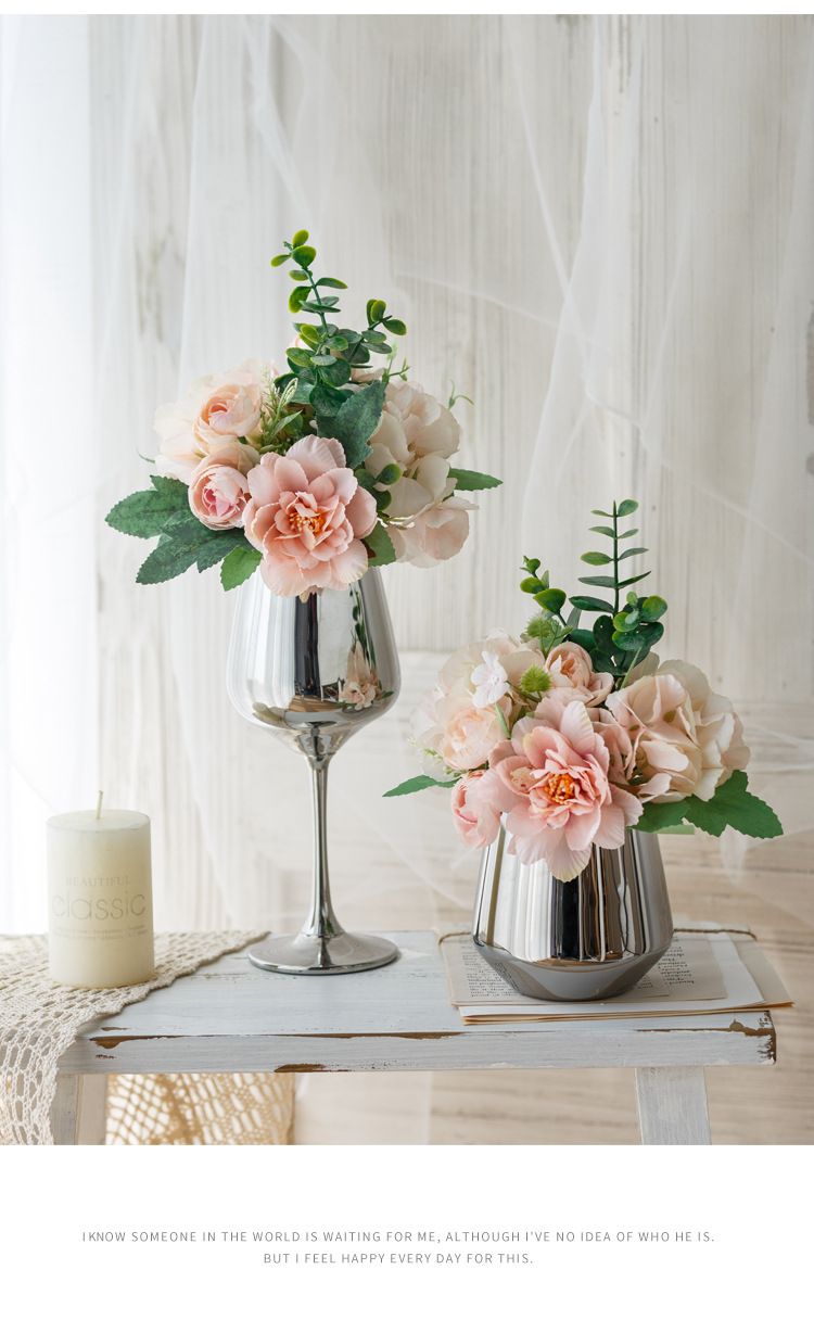 Simulazione di Natale bouquet fiori soggiorno decorazione Nordico ins fiore di seta fiore da tavolo set di rose decorazione floreale_voghion.com