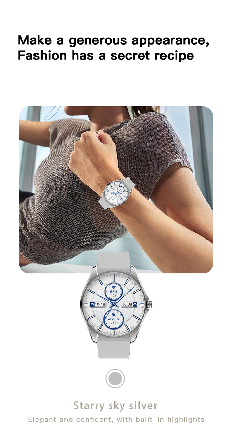 Montre connectée V36, surveillance de la fréquence cardiaque, assistant vocal, navigation Baidu, partage de position, mode sport, courte vidéo_voghion.com
