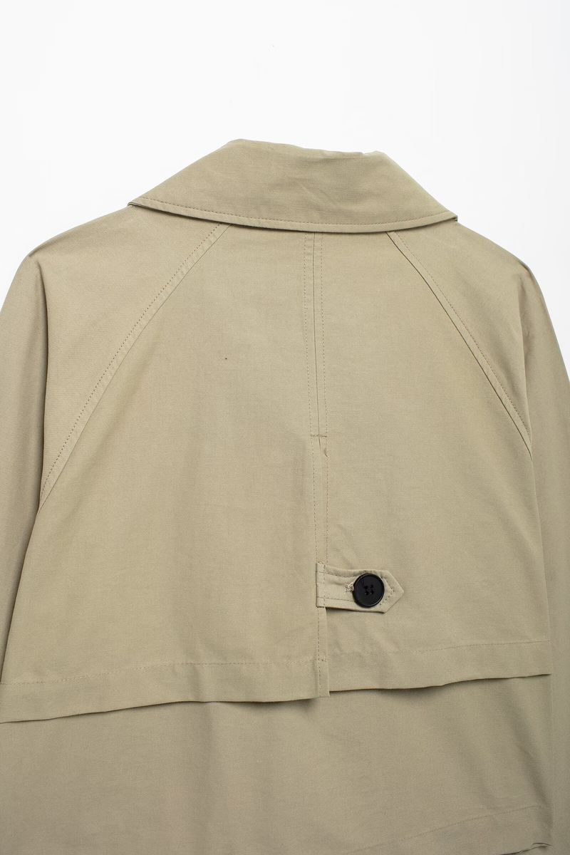 Dameskleding 2024 herfst/winter nieuwe straatmode trenchcoat stijl korte jas_voghion.com