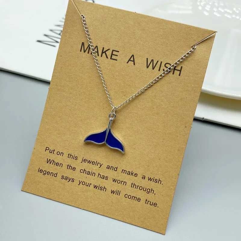 Anhänger Halsketten Neue Design Tier Frauen Modische Whale Charming Schönheit Fischschwanz Halskette Schmuck Geschenk_voghion.com