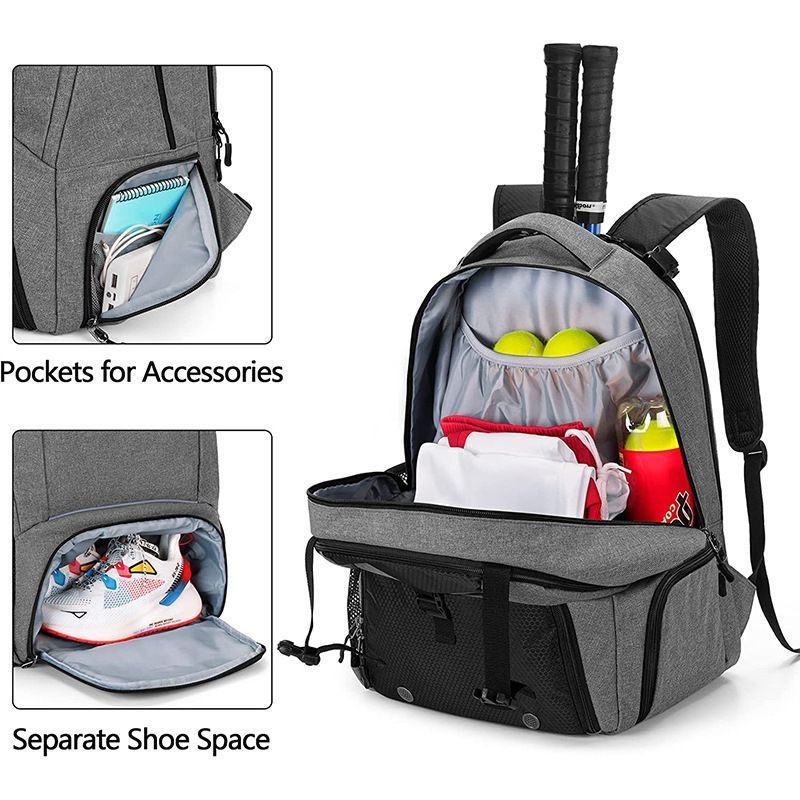 Mochila multifuncional para tenis, deportes al aire libre, viajes, bádminton, squash, mochila de gimnasio_voghion.com
