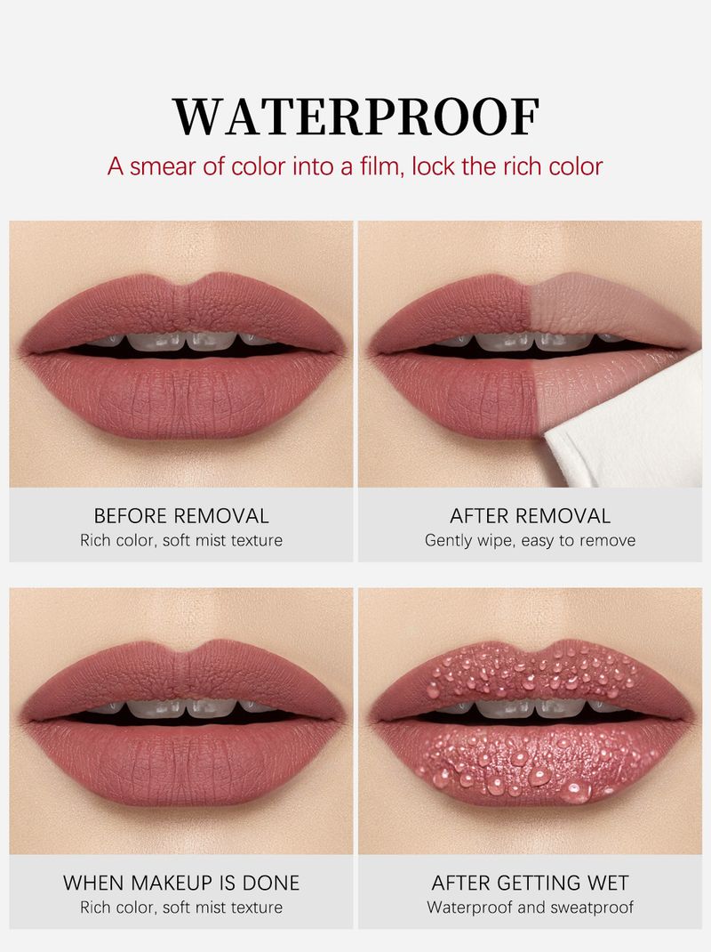 12 Colors Matte Liquid Lipstick Set - Waterproof, Long-Lasting, Non-Sticky Lip Gloss Kit (12 Shades Gift Box)_voghion.com