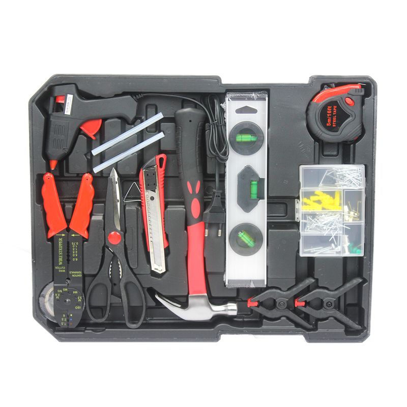 899pcs Home Repair Tool Set Kit, Toolbox Storage Case With 4 Drawers, General Household Tool Kit With Rolling Tool Box, Tool Set Kit For Maintenance, Garden, Homeowner, Handyman -Black_voghion.com