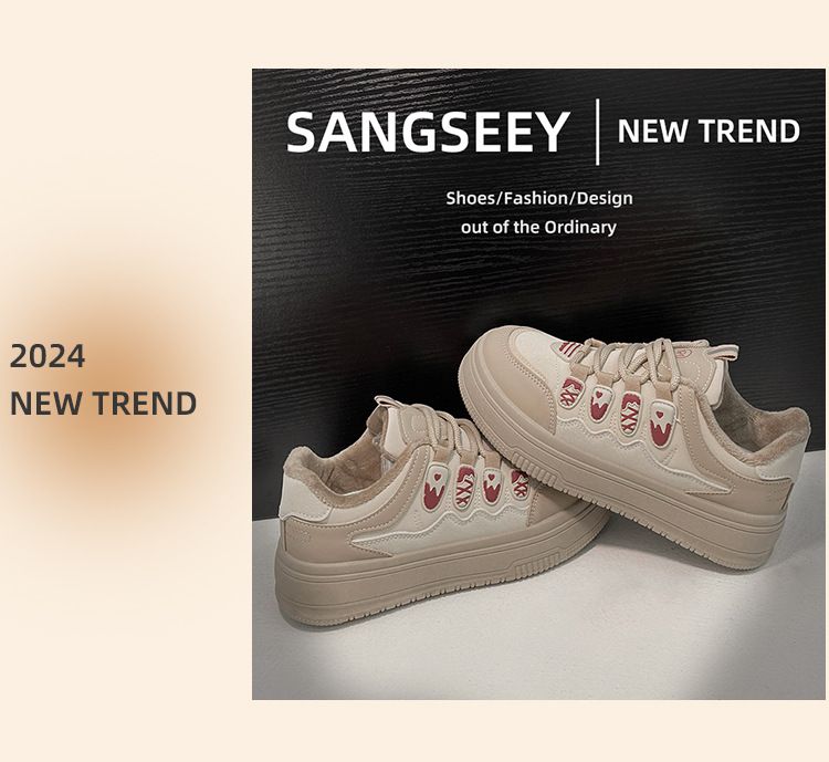 Plush Cotton ShoesWinter For Women All Match Large Size Women's Shoes Soft Soles Not Tired Feet Warm Sneakers_voghion.com