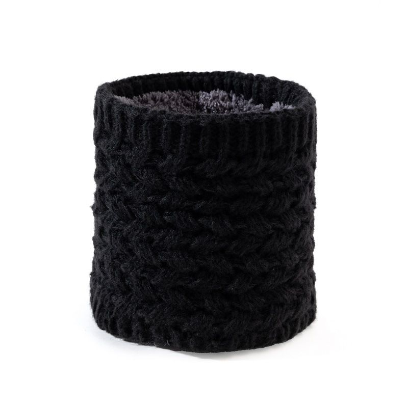 Sciarpa invernale da donna versatile per protezione della testa e del collo, da uomo, spessa, tinta unita, calda, lavorata a maglia_voghion.com